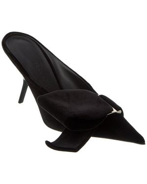 Ferragamo Asymmetric Bow Velvet Pump - Black