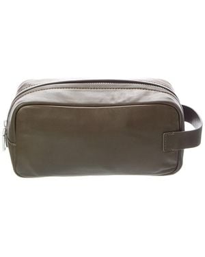 Vince Leather Dopp Kit - Gray