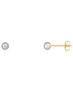 Splendid 14K 3Mm Pearl Earrings - Metallic