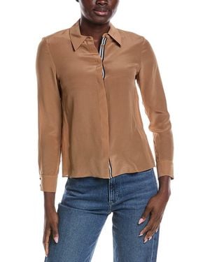Alice + Olivia Willa Silk Top - Blue