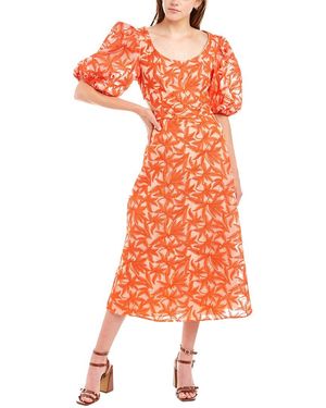 Keepsake Parallel Midi Dress - Orange