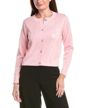 Nanette Lepore Sequin Cardigan - Pink