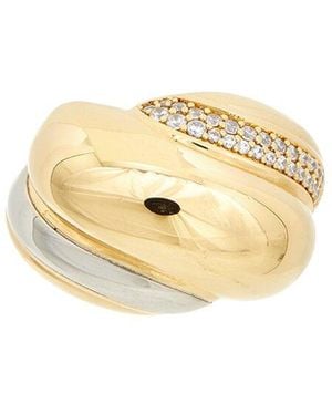 Saint Laurent Whirlwind Ring - White