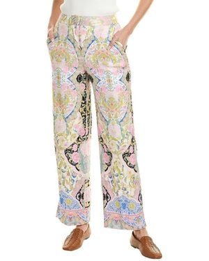 Tahari The Skylar Linen-Blend Pant - Natural