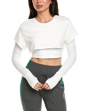 Free People Double Layer Top - White