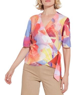 Lyssé New York Juno Front Tie Wrap Top - Pink