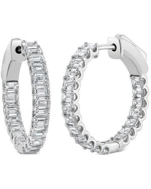 Sabrina Designs 14K 4.13 Ct. Tw. Diamond Hoops - White