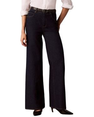 Calvin Klein High Rise Wide Flare Legacy Denim Pant - Blue