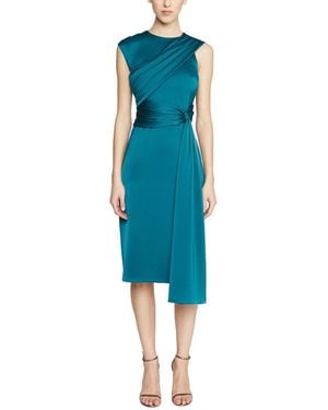 THEIA Josie Draped Cocktail Dress - Blue