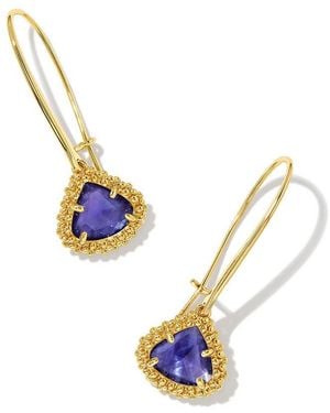 Kendra Scott Framed Kendall Wire 14K Plated Drop Earring - Blue