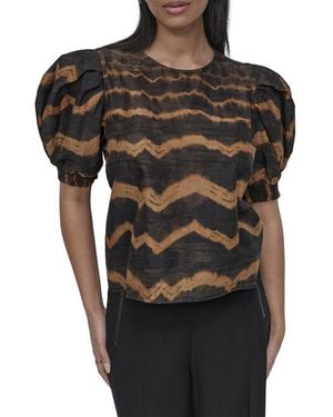 DKNY Puff Sleeve Shirt - Black