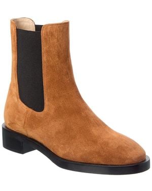 Stuart Weitzman Lenora Suede Chelsea Bootie - Brown