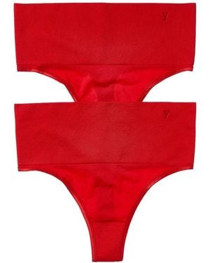 Yummie 2Pk Ultralight Shaping Thong - Red