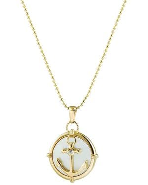 Jane Basch Plated Mandala Necklace - Metallic