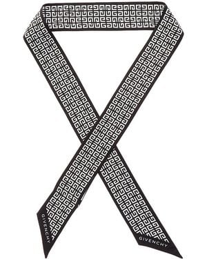 Givenchy 4G Monogram Silk Scarf - Black