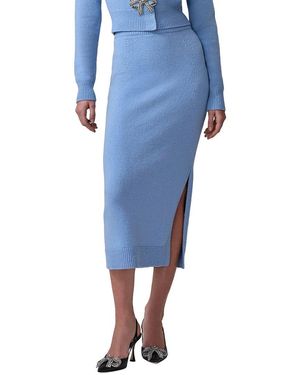 Carolina Herrera Wool & Cashmere-Blend Pencil Skirt - Blue