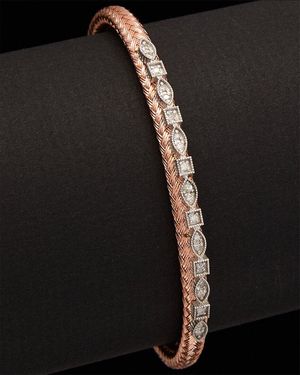 Meshmerise 18K Over 0.20 Ct. Tw. Diamond Bangle Bracelet - Black