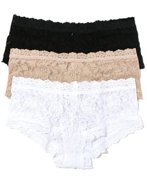 Hanky Panky 3Pk Boyshort With $26 Credit - Black