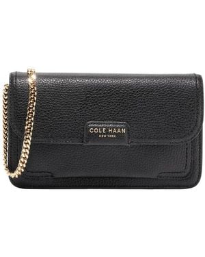 Cole Haan Leighton Leather Wallet On A Chain - Black