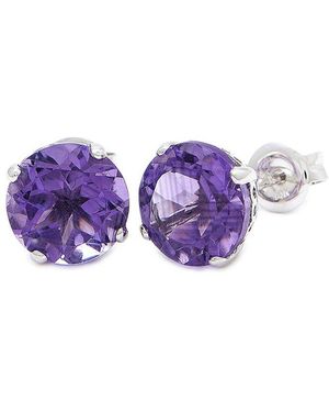 Gemstones 3.40 Ct. Tw. Amethyst 14K Earrings - Purple