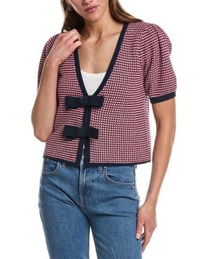 525 America Elaine Puppytooth Cardigan - Blue