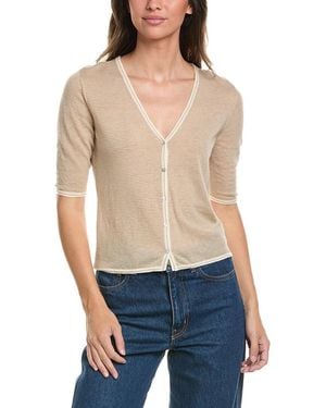 Vince Micro Stripe Cardigan - Blue