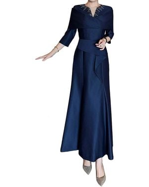 BRC By BURRYCO Solid Maxi Dress - Blue