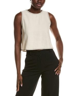 Vince Camuto Top Stitch Sleeveless Top - Black