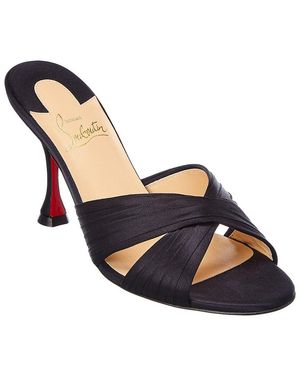 Christian Louboutin Nicol Is Back 85 Satin Sandal - Blue