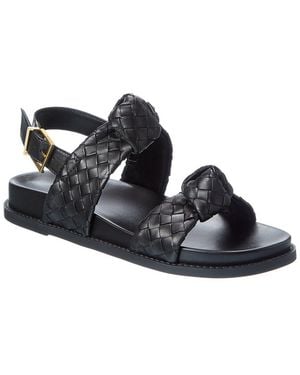 SCHUTZ SHOES Kareena Leather Sandal - Black