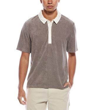 Onia Oversized Towel Terry Polo Shirt - Gray