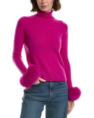 Sofiacashmere Turtleneck Cashmere Sweater - Pink