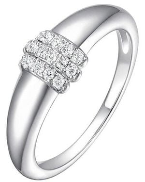 Rachel Glauber Plated Cz Ring - White