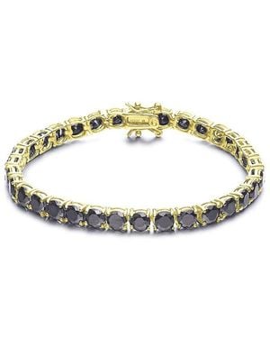 Genevive Jewelry 14k Over Silver Tennis Bracelet - Metallic