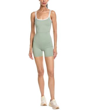 Marion 3.5In Double Straps Spaghetti Activewear Romper - Green