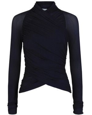 Ferragamo Ruched Top - Blue
