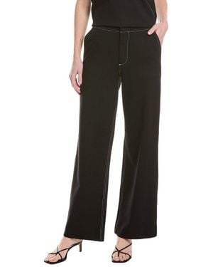 Rag & Bone Irina Ponte Contrast Stitch Tailored Pant - Black