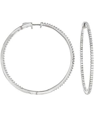 Forever Creations USA Inc. Forever Creations 14K 1.53 Ct. Tw. Diamond Inside And Out Hoops - White