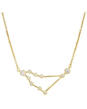 Sterling Forever When Stars Align Constellation Sign 14K Plated Cz Necklace - Metallic