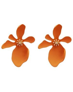 Eye Candy LA Luxe Collection Resin Georgia Matte Earrings - Orange