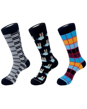 Unsimply Stitched 3-Pack Crew Socks - Blue