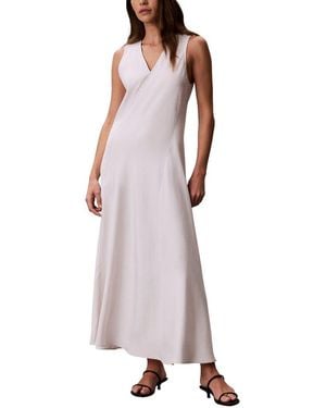 Calvin Klein Panel Midi Dress - Purple
