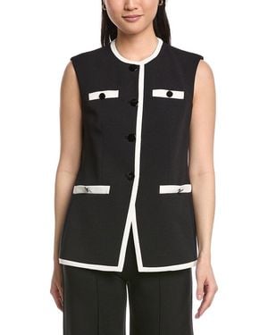 Anne Klein Four Button Vest - Black
