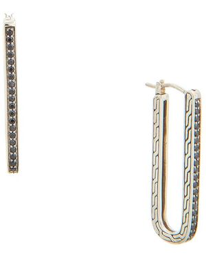John Hardy Essentials Treated Sapphire Hoop Earrings - White