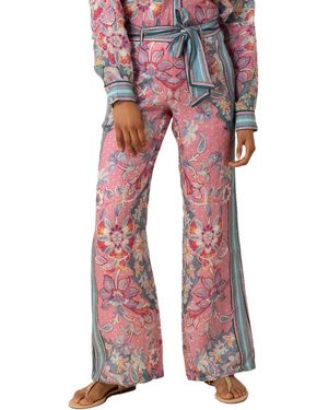 Hale Bob Fernanda Linen Pant - Red