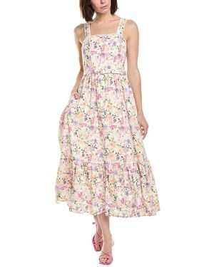 Cece Linen-Blend Midi Tank Dress - Pink