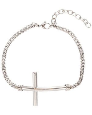 Eye Candy LA The Bold Collection Titanium Carson Bracelet - White
