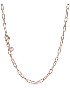 PANDORA Moments 14k Rose Gold Plated Link Necklace - Metallic
