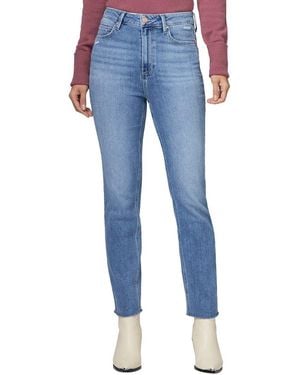 PAIGE Cindy Austyn Destructed Destroyed Back Hm Ultra High-rise Straight Leg Jean - Blue