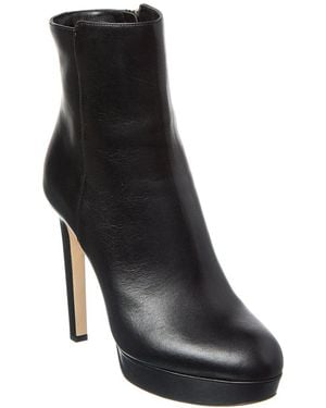 Jimmy Choo Maggie 115 Leather Bootie - Black